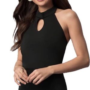 Juniors Cheryl Creation Black Halter Tight Party Dress Size: Small